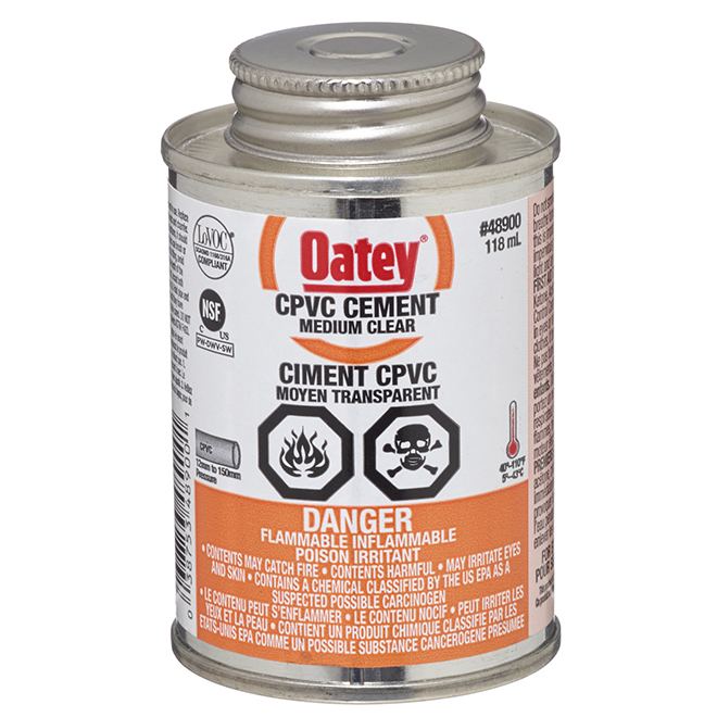 OATEY CPVC Cement Clear MediumBodied 118 mL 48900 RénoDépôt