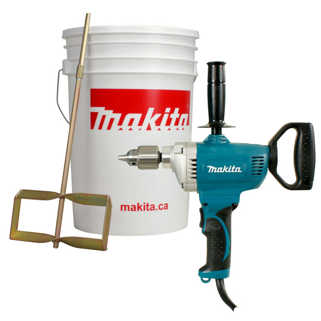 Makita 1/2-in D Handle Corded Drill Set - 8.5-amp Motor - 600 RPM - Rocker Switch - Mud Mixing Paddle