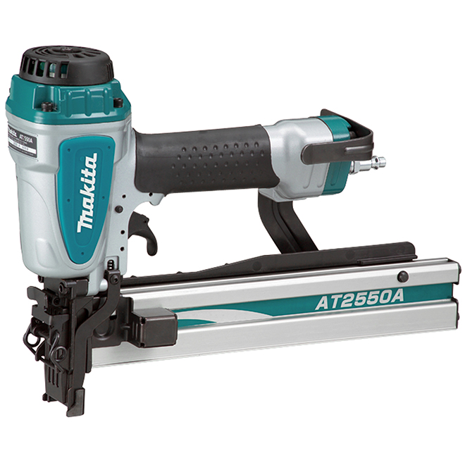 Makita 1-in Corded Wide Crown Stapler for Gauge 16 Nail - Built-in Air Filter - Quick Release Cam-Lock - Top-Loading
