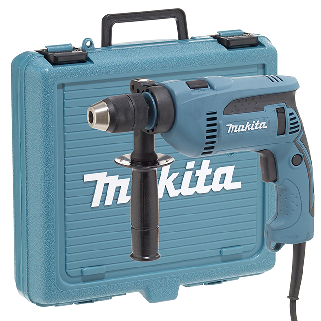 Makita 1/2-in Variable Speed Corded Hammer Drill with Tool Case - 6-amp Motor - Keyless Chuck