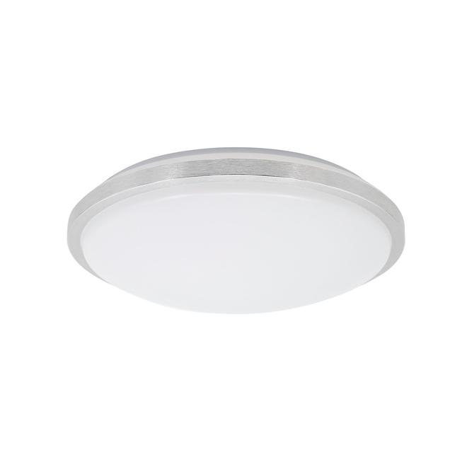 Project Source Round Flush Mount Ceiling Fixtures - LED - 12-in - Metal/Acrylic - Brushed Nickel - Pack of 2