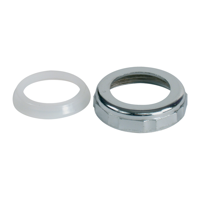 Slip Joint Nut with Washer - Brass - 1 1/2''