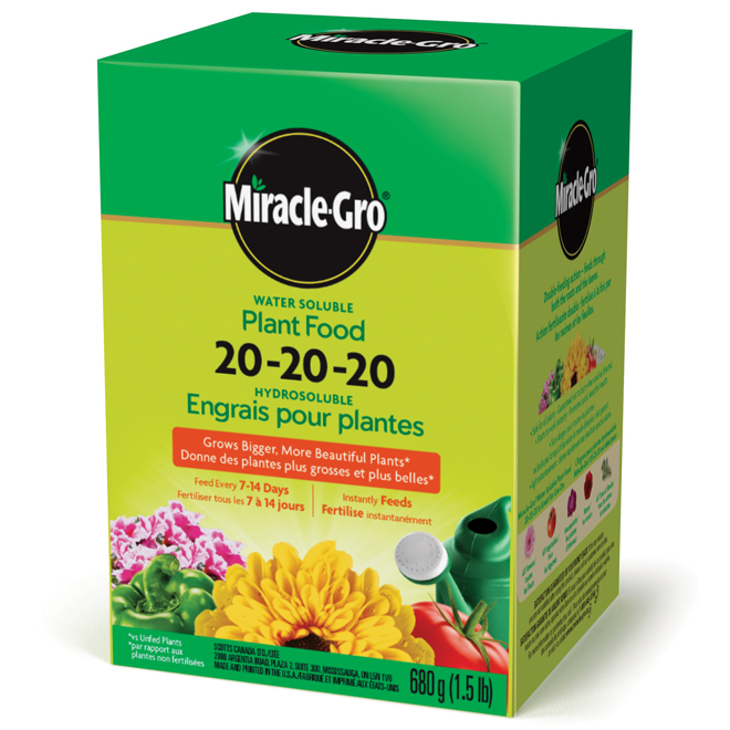 Miracle-Gro All-Purpose Plant Food - Water Soluble - 20-20-20 - 1.5-lb