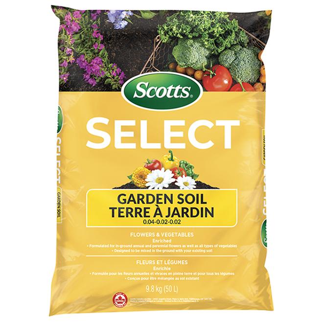 Terre à jardin Select de Scotts, fleurs et légumes, 50 l