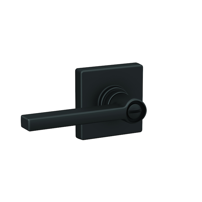 Home Front Crosbie Lever with Evans Trim Bed and Bath Lock Black