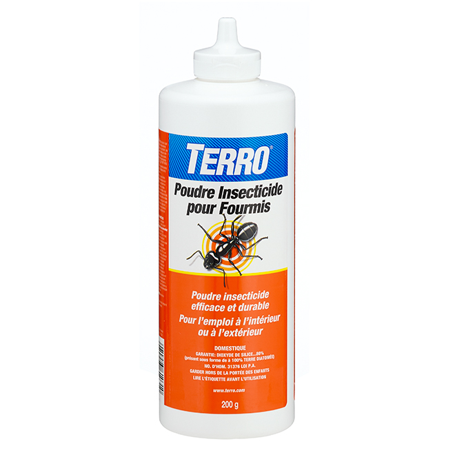 TERRO Poudre insecticide pour fourmis, terre diatomée, 200 g T610CAN