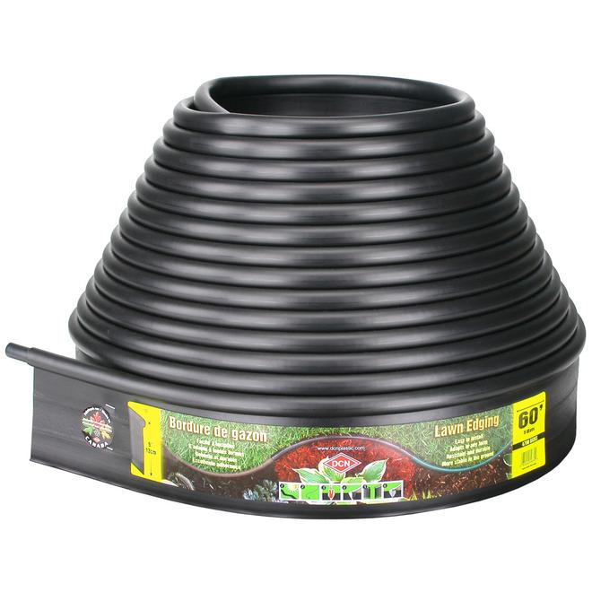 DCN 5-in x 60-ft Black Plastic Lawn and Flowerbed Edging