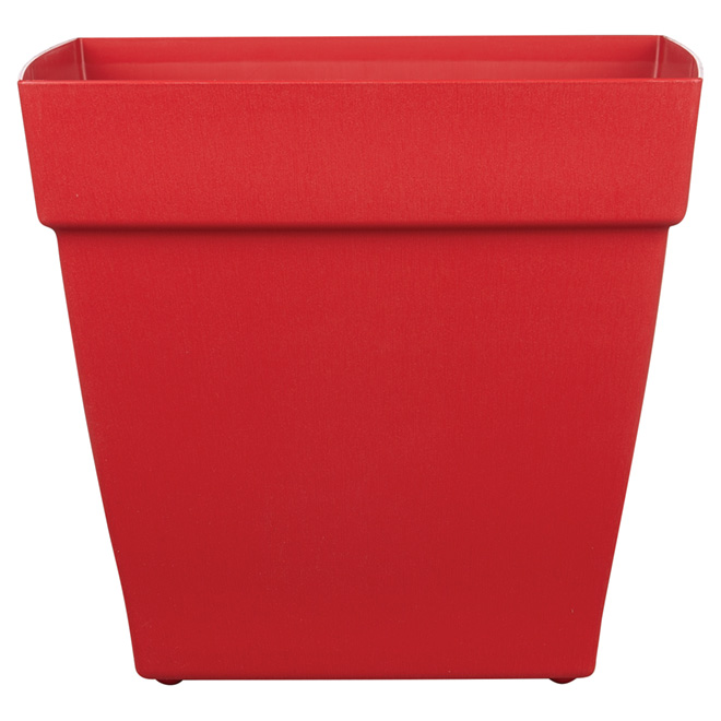 DCN Harmony Plastic Rail Planter - 16-in - Red