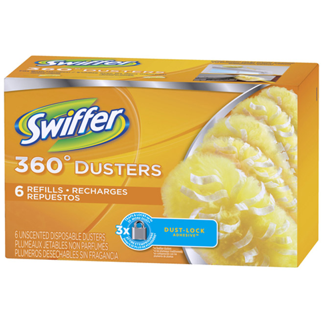Swiffer Duster Kit avec manche et recharge pour plumeau – 6 Pack