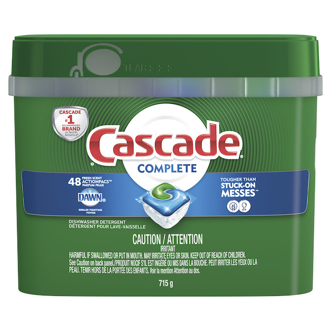 Cascade Dishwasher Detergent - Fresh Scent - 48 action pacs