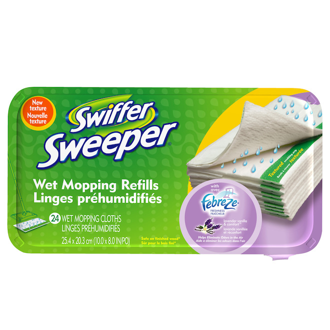 Swiffer Sweeper Wet Mopping Cloths Gain Microfiber Refill (24-Pack) in the  Mop Refills & Replacement Heads department at