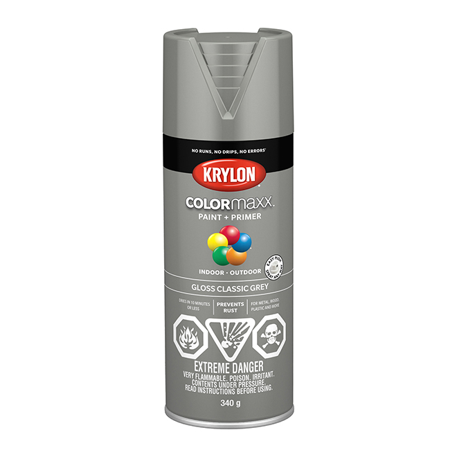KRYLON COLORmaxx Paint and Primer Aerosol 340 g Classic Grey