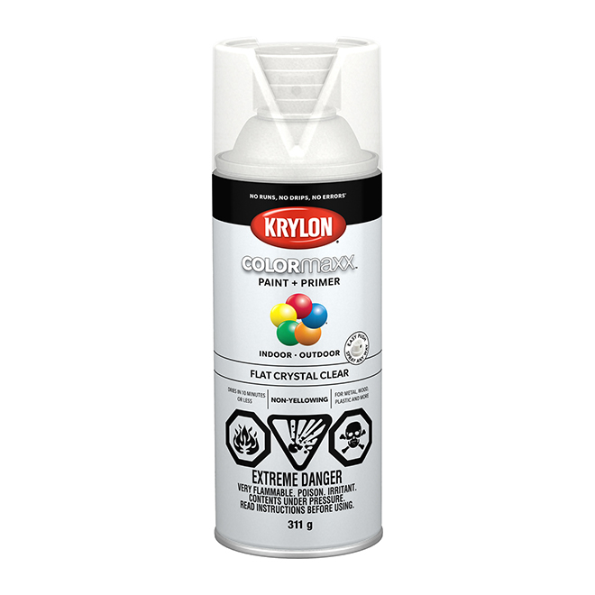 KRYLON COLORmaxx Paint and Primer Aerosol Flat Crystal Clear