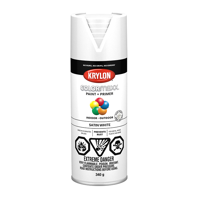 Krylon Paint and Primer Colormaxx 340 g Satin White 455770007