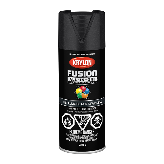Krylon Paint and Primer AllinOne 340 g Stainless Black