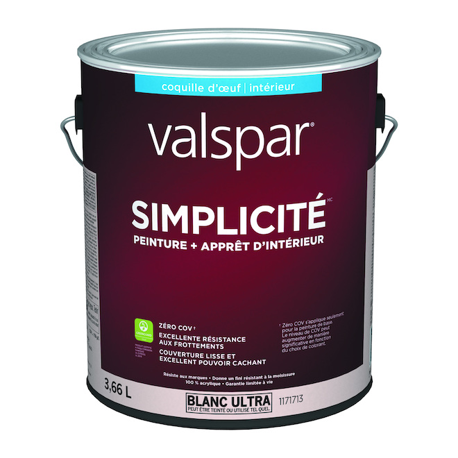 VALSPAR SIMPLICITY Peinture et apprêt Valspar Ultra blanc base A