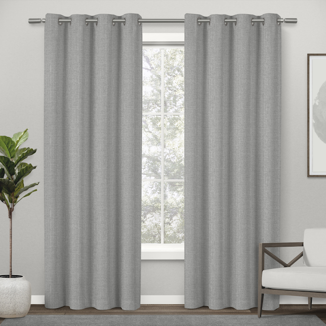 Blackout Insulated Polyester Curtain - Traditional Style - 96-in x 52-in - Silver