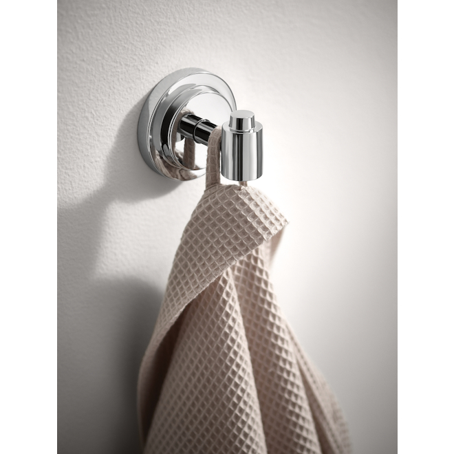 Moen Iso Polished Chrome Paled Zinc Single Robe Hook - 4.06-in H x 2.68 ...