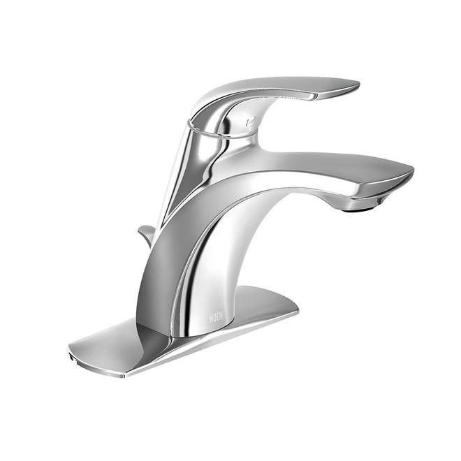 Moen Zarina Chrome 1-Handle Deck-mount Bathroom Sink Faucet, Valve Included