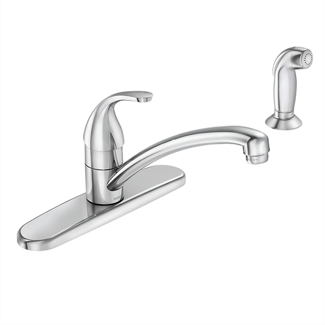 Moen Kitchen Faucet With Side Spray Single Lever Chrome 87604 Reno Depot
