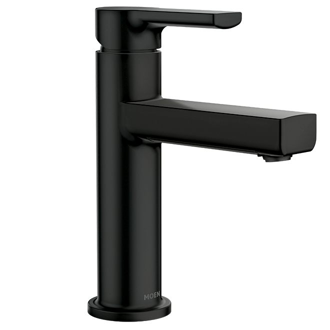 Moen Rinza Matte Black 1-Handle Deck-Mount WaterSense Labeled Bathroom Sink Faucet