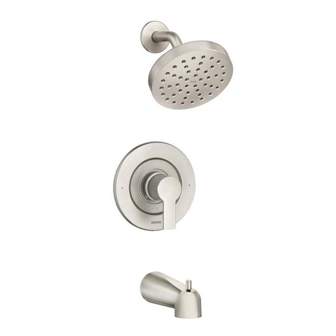 Moen Rinza Tub and Shower Faucet - 1 Handle - Brushed Nickel