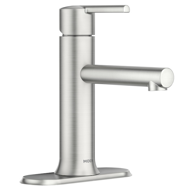 Moen Arlys Spot Resist Brushed Nickel 1-Handle WaterSense Bathroom Sink Faucet