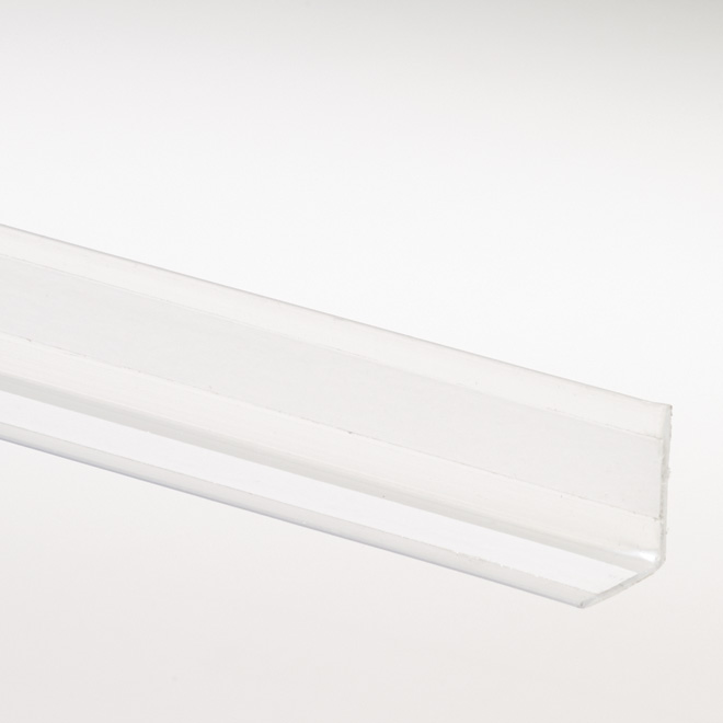 Protège-coin adhésif Sismo, plastique, transparent, 96 po L. x 3/4 po l.