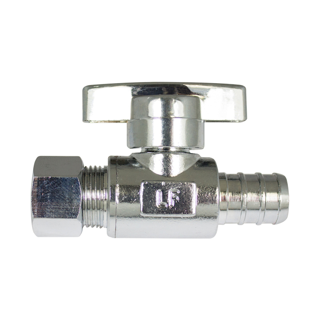 Waterline 1/2-in x 3/8-in Compression Angle Stop Valve
