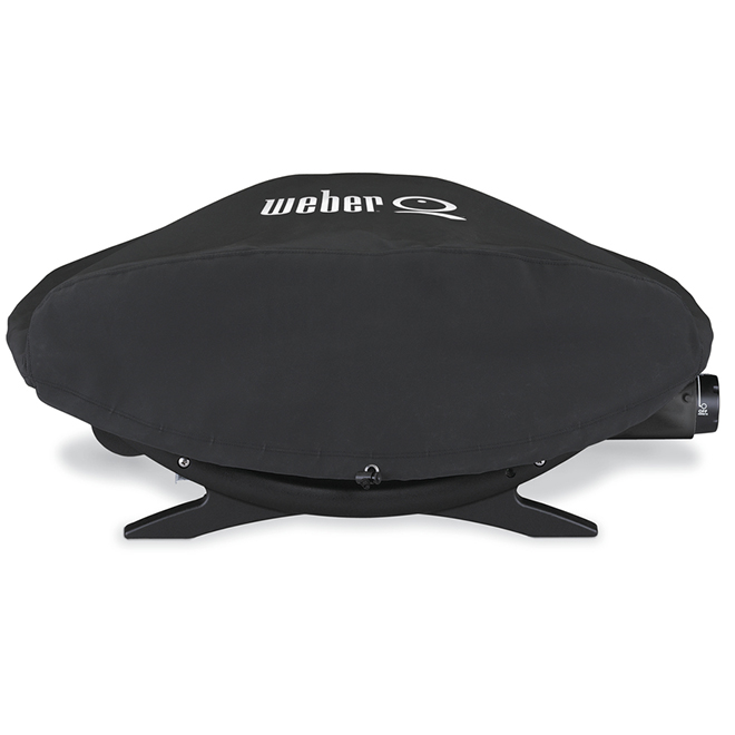 Weber Q2000 BBQ Black Polyester Grill Cover - 18.9-in W x 12.6-in H
