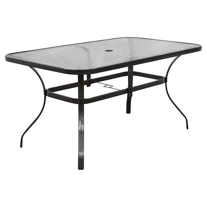 Uberhaus Patio Dining Table Rectangular Black 60 Réno Dépôt Patio Dining Table Rectangular Black 60