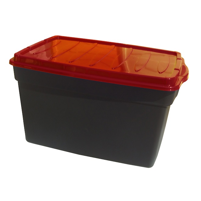 Dura - Storage Box 47 L Plastic - Black and Red