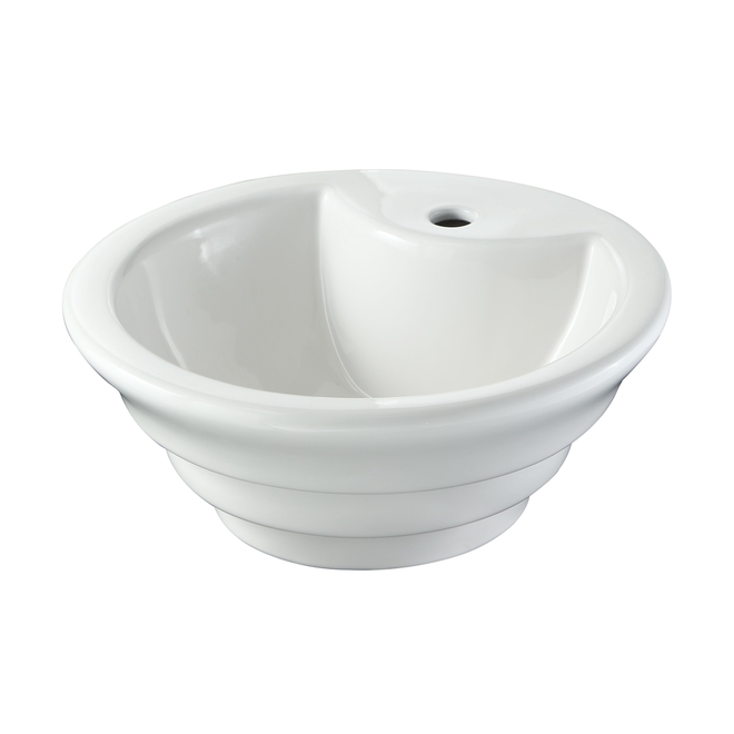 Sink Vessel - Round - 18.11" x 18.11" x 7.6" - White