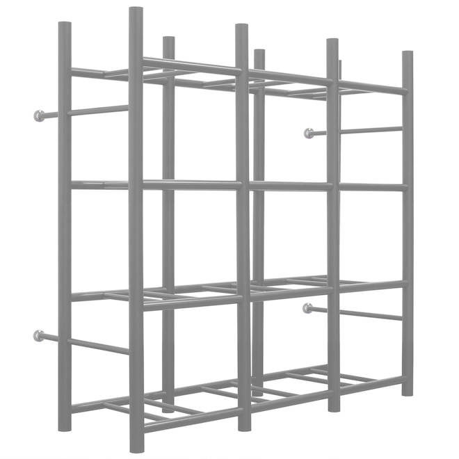 Bin Warehouse PVC Heavy-Duty 12-Bin Storage Rack