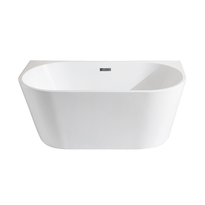 Uberhaus Freestanding Oval Bathtub - 32-in x 59-in - Acrylic - White