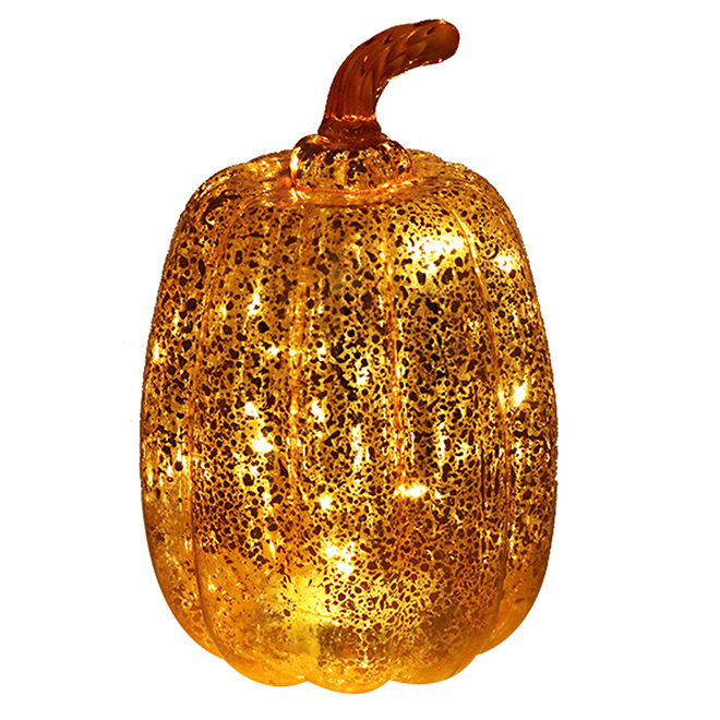 Holiday Living 8.3-in Lighted Decorative Pumpkin with LED Lights ...