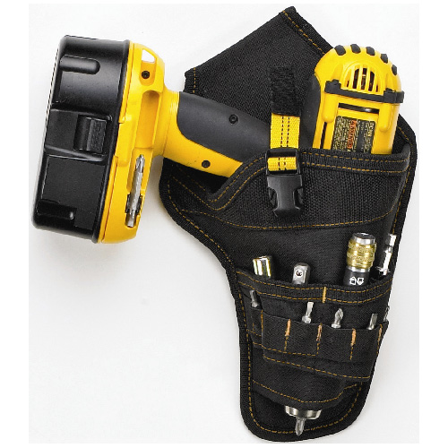 Kuny's Cordless Drill Holder - Polyester - Safety Strap - 3 Pockets - Black