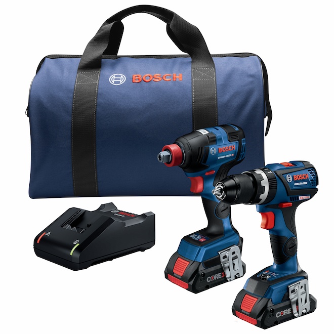 Bosch Freak 2-Tool Combo Kit with Batteries and Charger - Bluetooth Connectivity - Brushless Motor