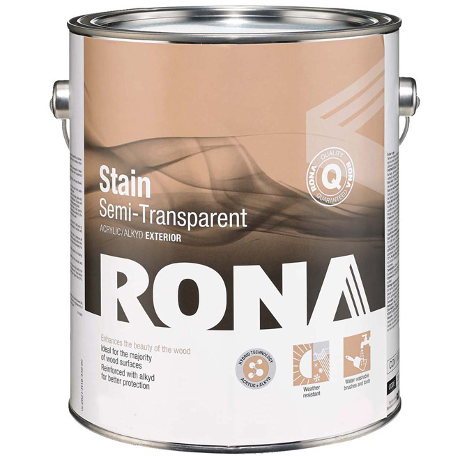 Rona Exterior Wood Stain SemiTransparent Tinted Base 3.6 L