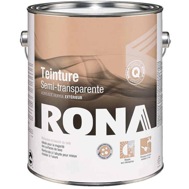 Teinture d'extérieur pour bois Rona, semitransparent, naturel, 3,7 l