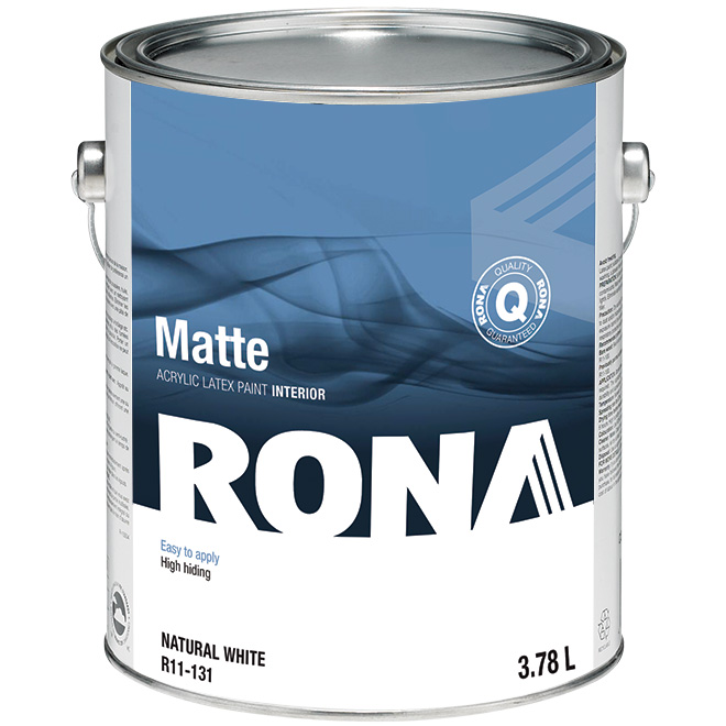 Rona Interior Acrylic Latex Paint Low Odour Matte Natural White