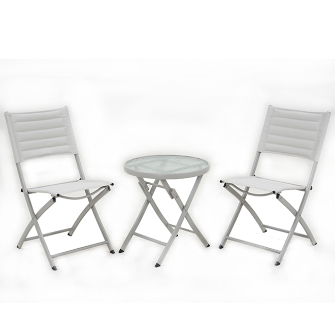 Style Selections 3-Piece Grey Metal Frame Bistro Set