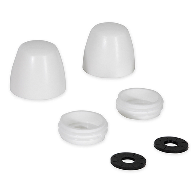 Fluidmaster Secure Toilet Bolt Caps - White - Plastic - Universal