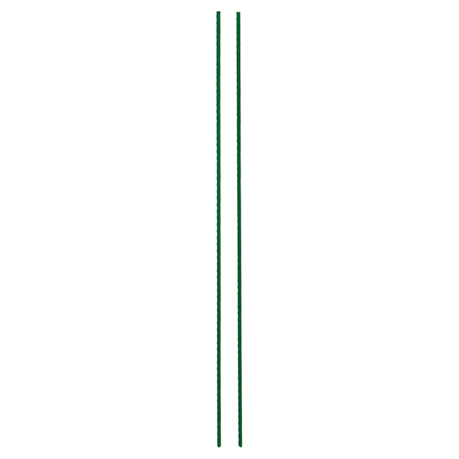 Tuteur de jardin Miracle-Gro, acier et couche de plastique, 3 pi, vert, paquet de 2