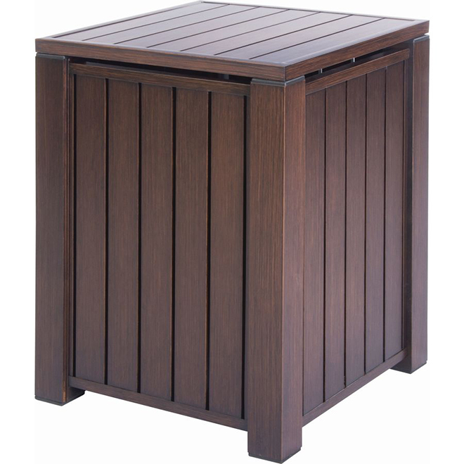 Fire Pit Table Propane Gas Tank Cover Brown 50437 Réno Dépôt Fire Pit Table Propane Gas Tank Cover Brown