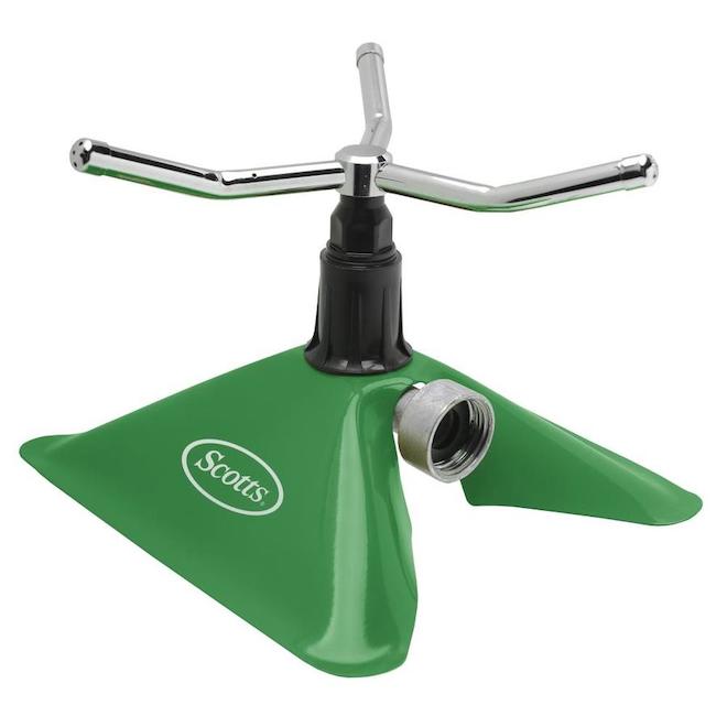 Scotts 3-Arm Metal Rotating Sprinkler - 1217 sq.ft - Green