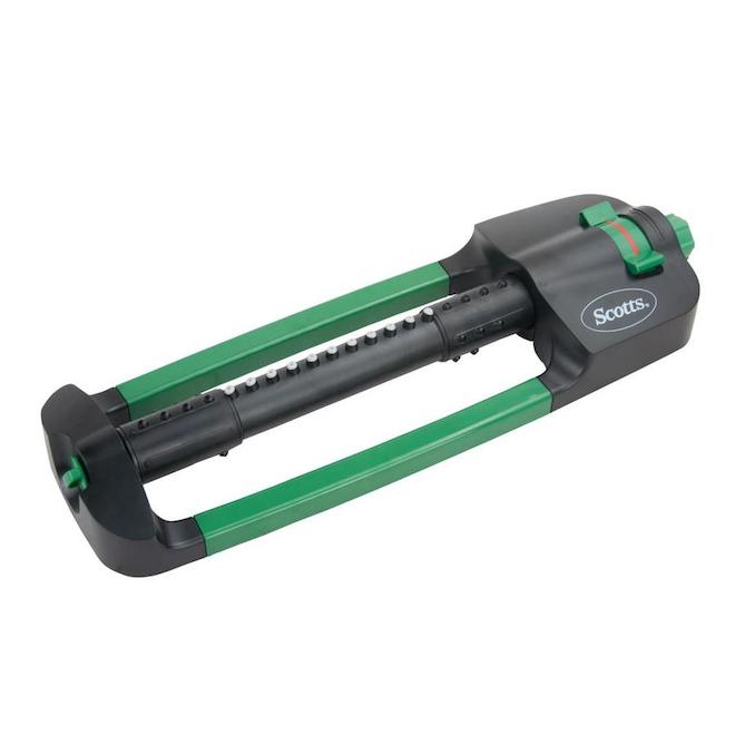 Scotts 60 PSI Plastic Oscillator Sprinkler Covering Up To 3 422-ft² - Green and Black
