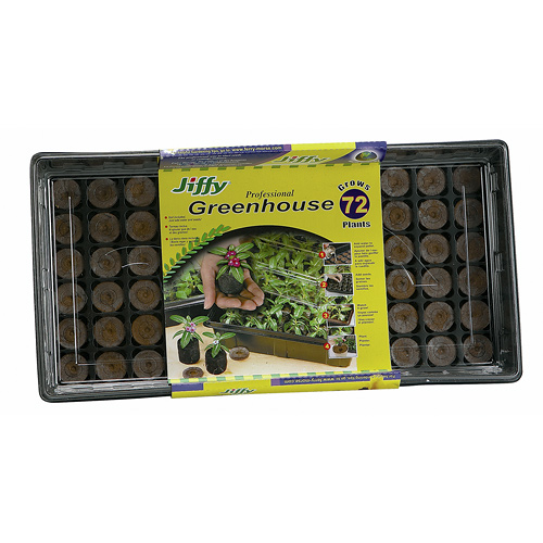Jiffy Miniature Professional Greenhouse - 72 Cells - Black 131022 ...