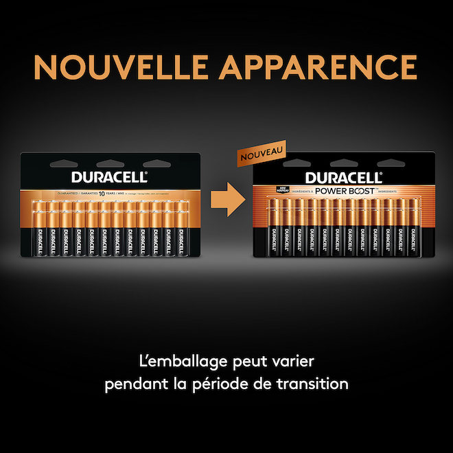 Coppertop Piles AAA Duracell - paquet de 8