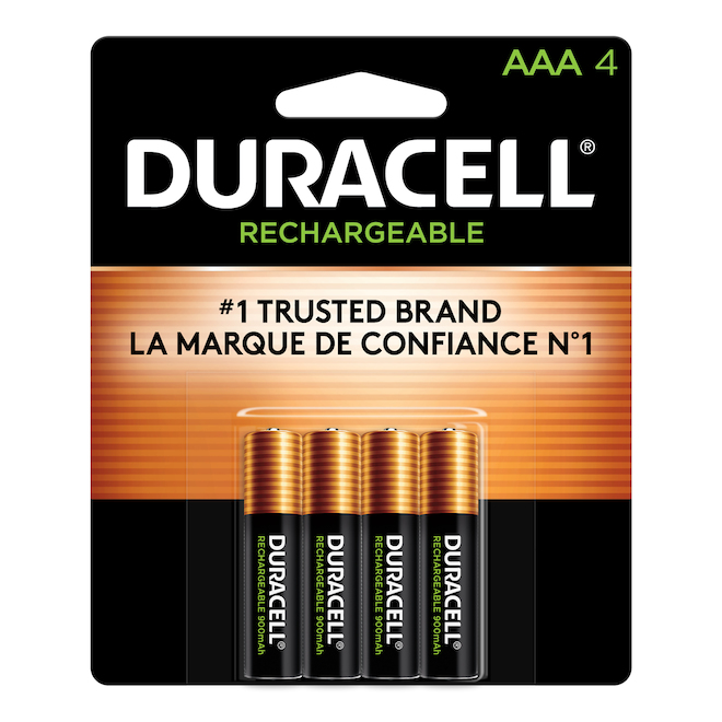 Piles rechargeables AAA, Duracell (4-paquet) 5004629